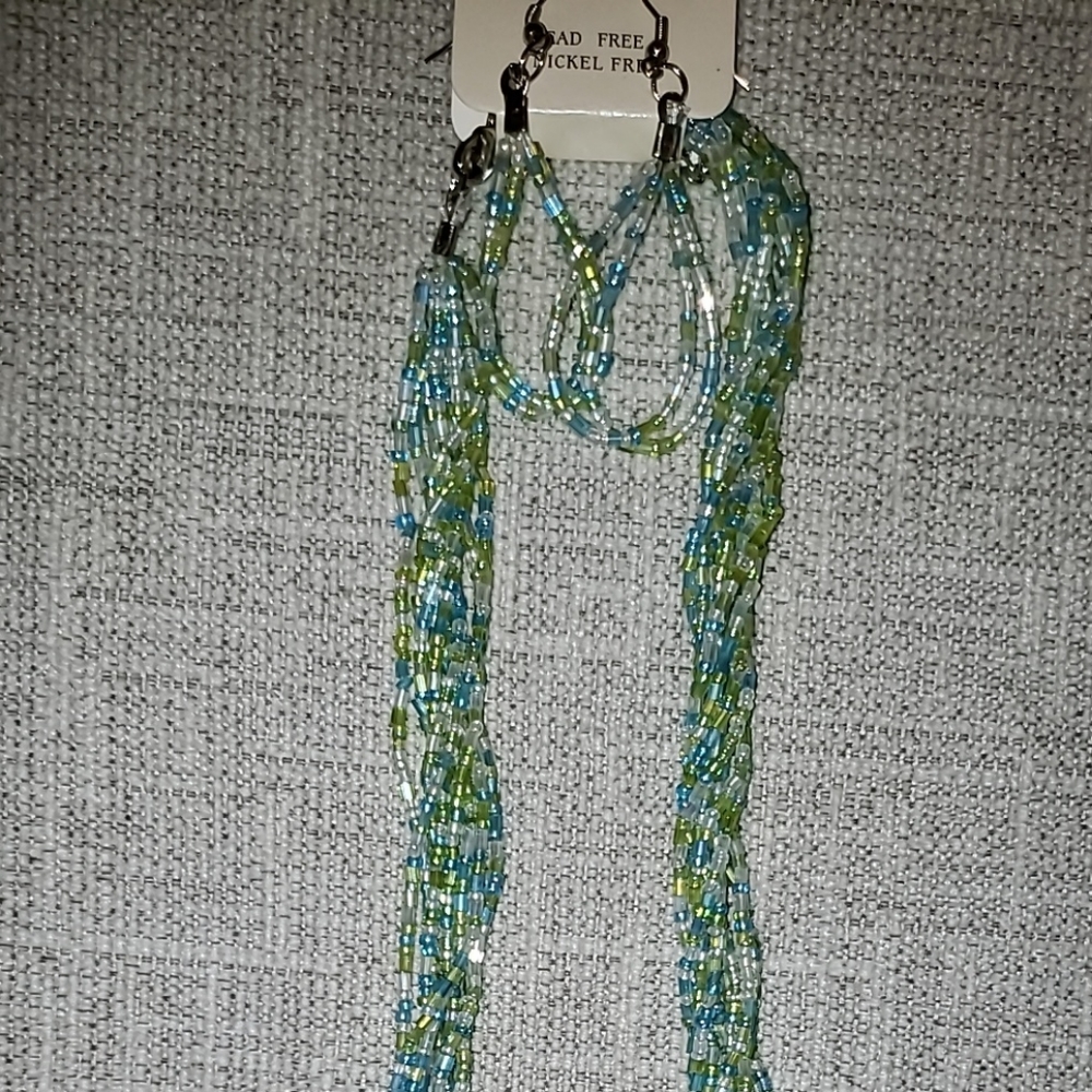 Necklace and Earrings set beaded
